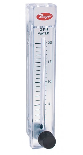 Dwyer RMB-84-SSV Flow Meter, 5&quot; Scale, 4-40 GPH Water, SS Valve-