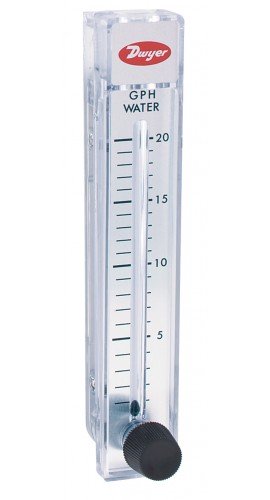 Dwyer RMB-84-SSV Flow Meter, 5" Scale, 4-40 GPH Water, SS Valve-