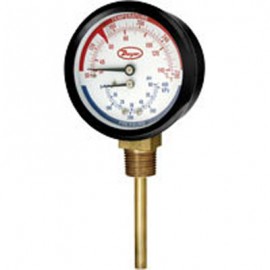 Dwyer TRI-100-25E Temperature/Pressure Gauge, 1/4" NPT, 0-100Psi-