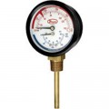 Dwyer TRI-75-25E Temperature/Pressure Gauge, 1/4" NPT, 0-75Psi-