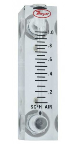 Dwyer VFA-33-SS Flow Meter, 2&quot; Scale, 10-100 CC/Min Water, SS Wetted-