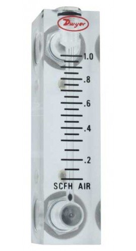 Dwyer VFA-7-SS Flow Meter, 2" Scale, 5-50 SCFH Air, SS Wetted-