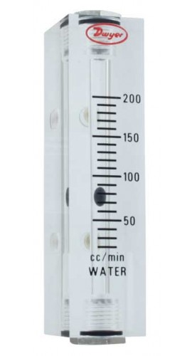 Dwyer VFA-8-EC Flow Meter, 2&quot; Scale, 10-100 SCFH Air, End Connections-
