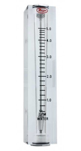 Dwyer VFB-53-EC Flow Meter, 4" Scale, 10-100 SCFH Air, End Connection-