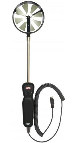 Dwyer VP1 Replacement Vane Thermo-Anemometer Probe with coiled cable, 100 mm-