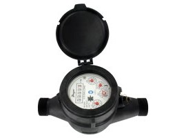 Dwyer WPTN-A-C-03 Multi-Jet Plastic Water Meter, &amp;frac34; x 1&amp;quot;-