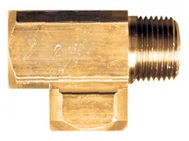 Dwyer X107-B Brass Extruded Street Tee, &amp;frac14;&amp;quot;-