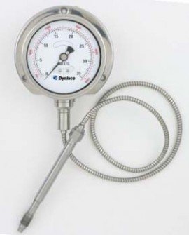 Dynisco PG441R-10M-12 Mechanical Pressure Gauge, rigid snout, 12&amp;quot;-