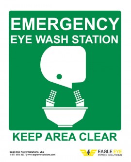 Eagle Eye BA-SIGNS-EYE Emergency Eye Wash Sign-