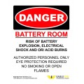 Eagle Eye BA-SIGNS-ROOM Danger: Battery Room Sign-