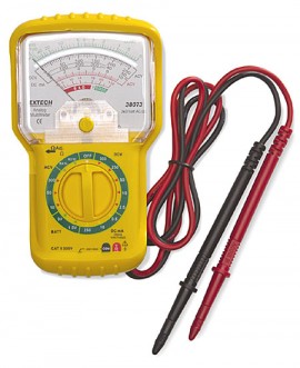 Extech 38073 Mini Analog Multimeter, 250mA/300V AC/DC-