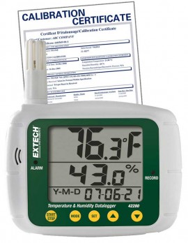 Extech 42280Temperature/Humidity Data Logger,  -