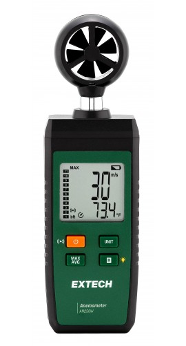 Extech AN250W Anemometer, 295.2 to 5905 ft/min, 14 to 122&amp;deg;F-