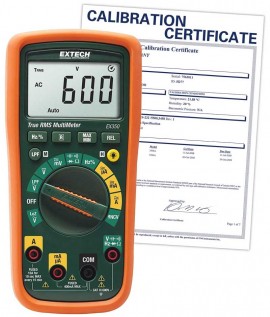 Extech EX350-NIST TRMS Multimeter with NCV, 11 Functions,  -
