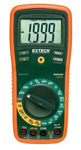 Extech EX410A-NIST Professional Multimeter, manual ranging,-