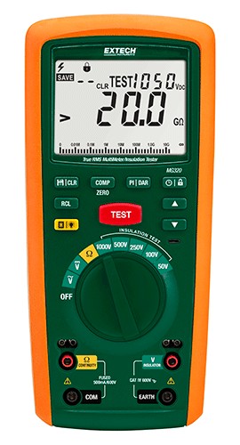 Extech MG320 CAT IV Insulation Tester, True RMS MultiMeter, 20G&amp;Omega;-