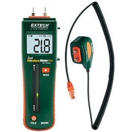 Extech MO265 Combination Pin/Pinless Moisture Meter with Remote Probe Pin-