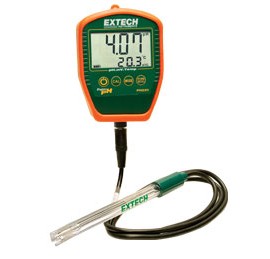 Extech PH220-C pH Meter with Temperature, Waterproof Palm -