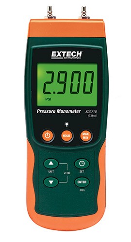 Extech SDL710 Differential Pressure Manometer/Datalogger, 2.9 psi-