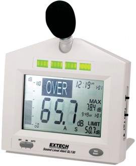 Extech SL130W Sound Level Alert with Alarm, 30-130dB-