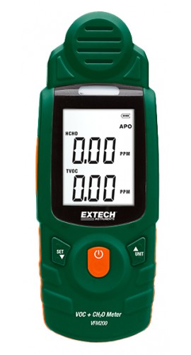Extech VFM200 VOC/Formaldehyde Meter, 0 to 9.99 TVOC, 0 to 5 ppm CH<sub>2</sub>O/HCHO-