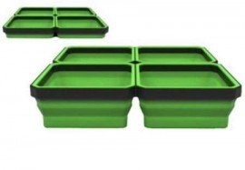 EZRED EZTRAY-QGR Expandable Magnetic Parts Quad Tray, green-