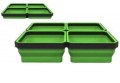 EZRED EZTRAY-QGR Expandable Magnetic Parts Quad Tray, green-