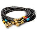 Fieldpiece HR3 Open Valve Refrigerant Hose Set, 1/4&amp;quot;, set of 3-