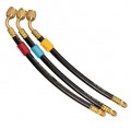 Fieldpiece HR3X Open Valves Refrigerant Hose Extension Set, 1/4&amp;quot;, 3-pack-