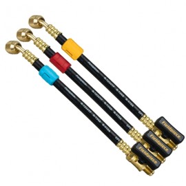 Fieldpiece HR3XB Ball Valves Refrigerant Hose Extension Set, 1/4&amp;quot;, 3-pack-