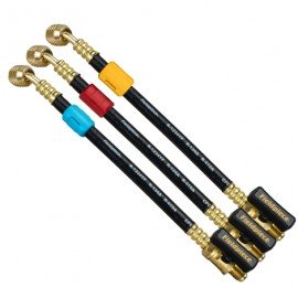 Fieldpiece HR3XB Ball Valves Refrigerant Hose Extension Set, 1/4&amp;quot;, 3-pack-