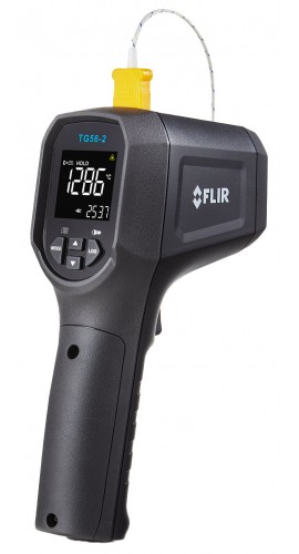 FLIR TG56-2 Spot IR Thermometer with type-K thermocouple, 30:1, -22 to 2372&amp;deg;F-