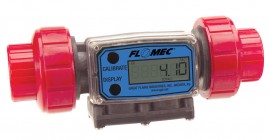 FLOMEC G2P10NQ9GMA PVDF Turbine Flow Meter, 5 to 50 GPM Range-