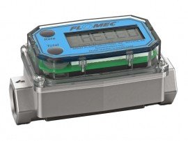 FLOMEC G2S-05-I-Q Turbine Flow Meter with display, stainless steel body and ISO7, &amp;frac12;"-