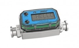 FLOMEC G2S-07-T-H Turbine Flow Brew Meter with Q9 display, stainless steel body and tri-clamp, &amp;frac34;"-