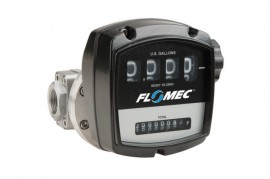 FLOMEC OMA-040-F-M Mechanical Oval Gear Flowmeter with aluminium body, ANSI-150 RF flanged and mechanical totalizer, 1-1/2", gallons-