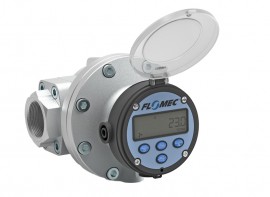 FLOMEC OMA-040-N-R14 Oval Gear Flowmeter Medium Capacity with aluminium body, FNPT and RT14 backlit rate totalizer, 1-1/2", gallons-