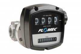 FLOMEC OMS-025-N-M OM Mechanical Oval Gear Flowmeter with stainless steel body, 1", FNPT-
