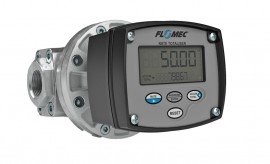 FLOMEC OMS-025-N-R40 OM Medium Capacity Oval Gear Flowmeter with stainless steel body, 1", FNPT-