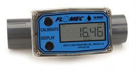 FLOMEC TM07NQ9GMA 3/4" NPT PVC Water Flow Meter, 2-20 GPM (7.6-76 LPM)-