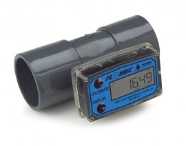 FLOMEC TM20SQ9GMB 2" Spigot PVC Water Flow Meter, 20-200 GPM (76-760 LPM)-