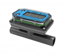 FLOMEC TM-05-S-Q TM Series PVC Turbine Flow Meter with Q9 display, spigot, 1/2&amp;quot;, gallon-