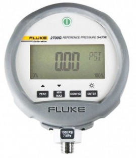 Fluke 2700G Series Digital Pressure Gauge, -12 to 100 psi with accreditation, 4.5&amp;quot; dial, &amp;frac14;&amp;quot; NPT male, bottomcast ZNAL housing-