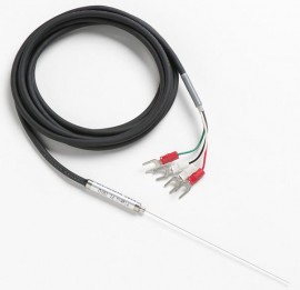 Fluke 5622-05-L Fast Response Platinum Resistance Thermometer (PRT) with Mini Spade Lugs, 0.02in, 6ft Lead-