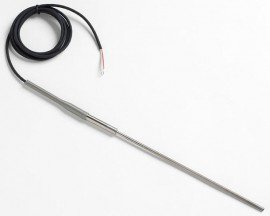 Fluke 5627A-9-L Precision Thermometer/RTD Temperature Probe with Mini Spade Lugs, 9 x 0.19in, -200 to 300&amp;deg;C-