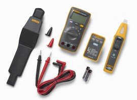 Fluke 107 DMM and BK120 Breaker Finder Kit, CAT III-