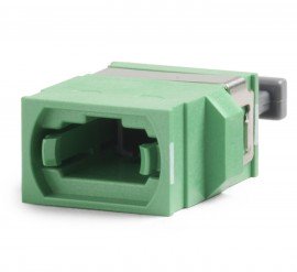 Fluke Networks ADP-MPO12/24-A Coupler for 12 or 24 fiber APC MPO cables, green-
