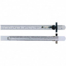 Fowler 52-380-100-0 Steel Rule, 6"/150 mm, pocket-