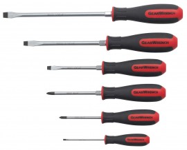 GearWrench 80050 Phillips/Slotted Dual Material Screwdriver Set, 6-piece-