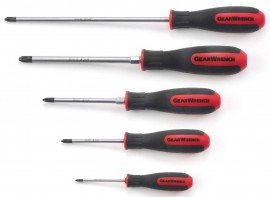 GearWrench 80052 Phillips Dual Material Screwdriver Set, 5-piece-